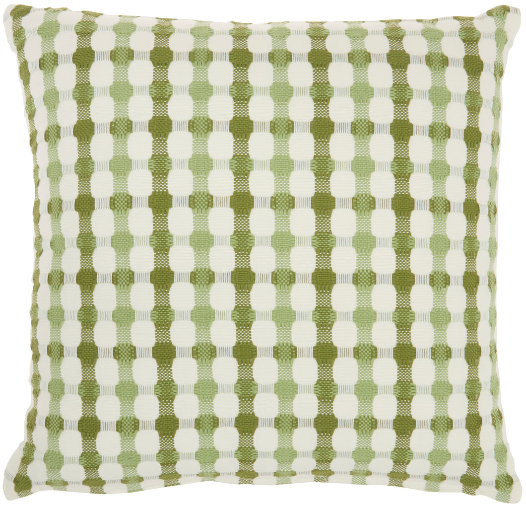 Mina Victory Life Styles Embroidered Dots Green Throw Pillow SS911 18
