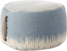 Load image into Gallery viewer, Mina Victory Life Styles Stonewash Ocean Drum Pouf AS263 20&quot;X20&quot;X12&quot;
