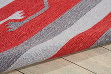 Load image into Gallery viewer, Nourison Baja BAJ01 Grey and Red 7&#39;x10&#39; Large Flat Weave Rug BAJ01 Grey/Red
