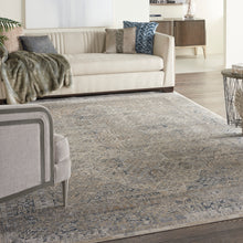 Load image into Gallery viewer, kathy ireland Home Malta MAI01 Blue and Ivory 9&#39;x12&#39; Rug MAI01 Ivory/Blue
