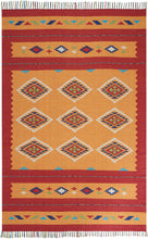 Load image into Gallery viewer, Nourison Baja BAJ02 Yellow and Red 8&#39;x10&#39; Large Flat Weave Rug BAJ02 Yellow/Red
