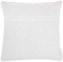 Load image into Gallery viewer, Mina Victory Life Styles Woven Ribbon Loops White Throw Pillow DC257 - 20&quot; x 20&quot;
