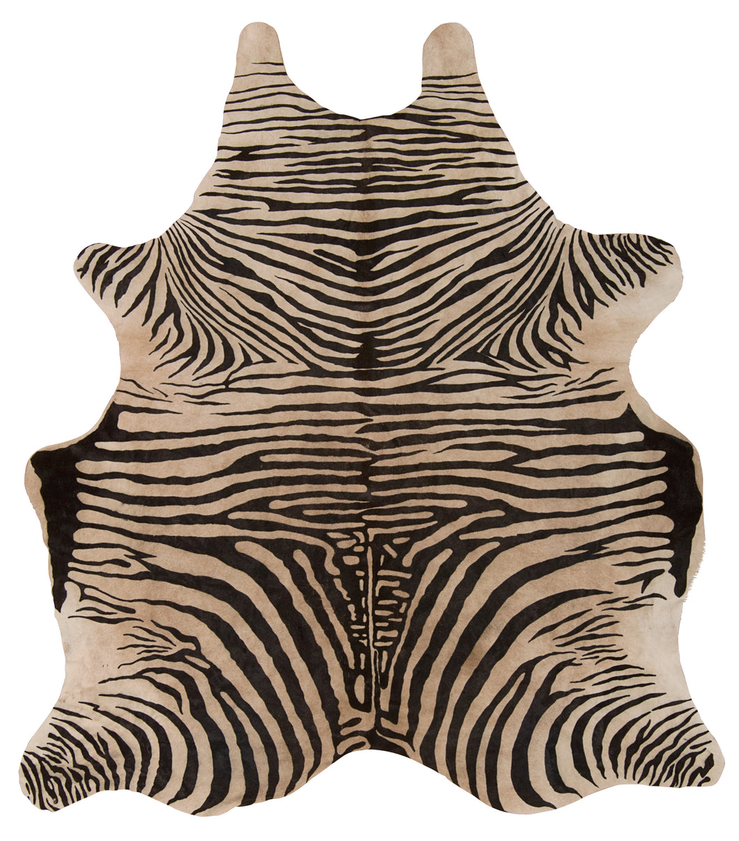 Mina Victory Free Form Hide Zebra Couture Rug IM110 6'X7'
