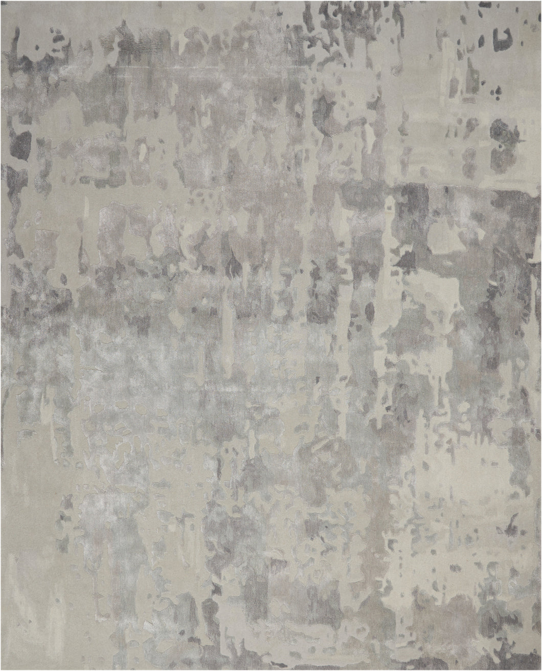 Nourison Prismatic 8'x10' Silver Grey Abstract Area Rug PRS12 Silver Grey
