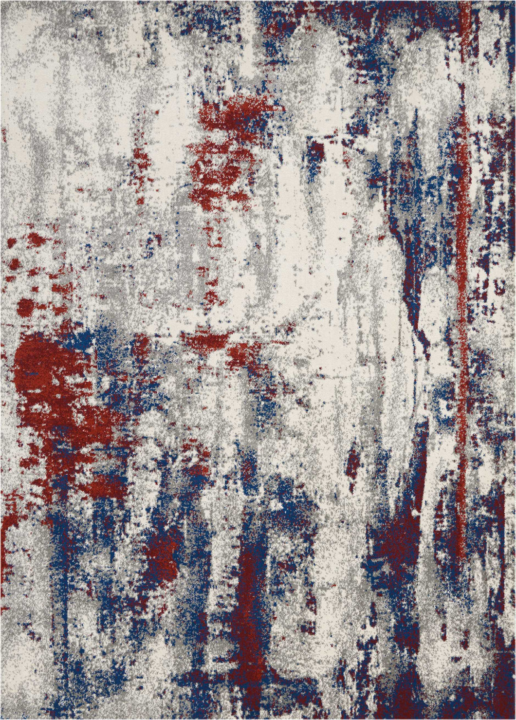 Nourison Maxell MAE15 Red and Blue 5'x7' Area Rug MAE15 Multicolor