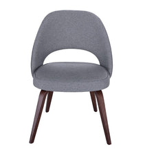 Load image into Gallery viewer, Sienna Executive Side Chair - Dark Grey Fabric &amp; Walnut Legs - GFURN
