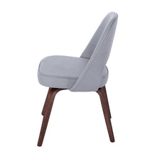 Load image into Gallery viewer, Sienna Executive Side Chair - Grey Fabric &amp; Walnut Legs - GFURN
