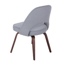 Load image into Gallery viewer, Sienna Executive Side Chair - Grey Fabric &amp; Walnut Legs - GFURN
