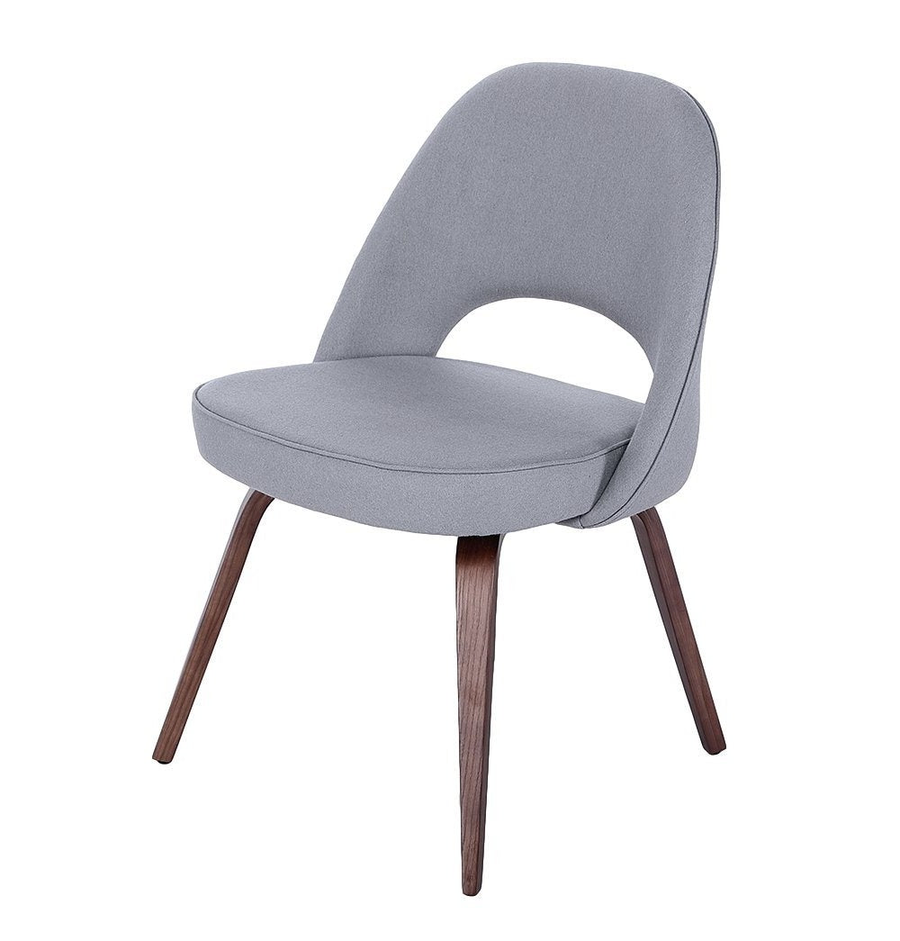 Sienna Executive Side Chair - Grey Fabric & Walnut Legs - GFURN