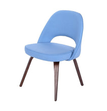 Load image into Gallery viewer, Sienna Executive Side Chair - Light Blue Fabric &amp; Walnut Legs - GFURN
