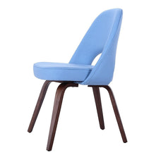 Load image into Gallery viewer, Sienna Executive Side Chair - Light Blue Fabric &amp; Walnut Legs - GFURN
