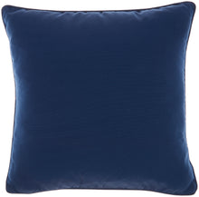 Load image into Gallery viewer, Mina Victory Solid Indoor/Outdoor Navy Throw Pillow L9090 18&quot;X18&quot;
