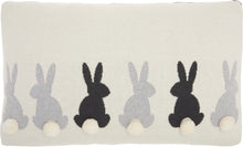 Load image into Gallery viewer, Mina Victory Plushlines Six Bunnies With Pom Throw Pillow UK907 1&#39;4&quot;X2&#39;
