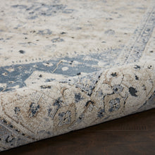 Load image into Gallery viewer, kathy ireland Home Malta MAI02 Beige and Blue 4&#39;x6&#39; Area Rug MAI02 Beige/Blue
