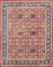 Load image into Gallery viewer, Nourison Ankara Global ANR02 Red and Blue Multicolor 8&#39;x10&#39; Large Low-pile Rug ANR02 Red
