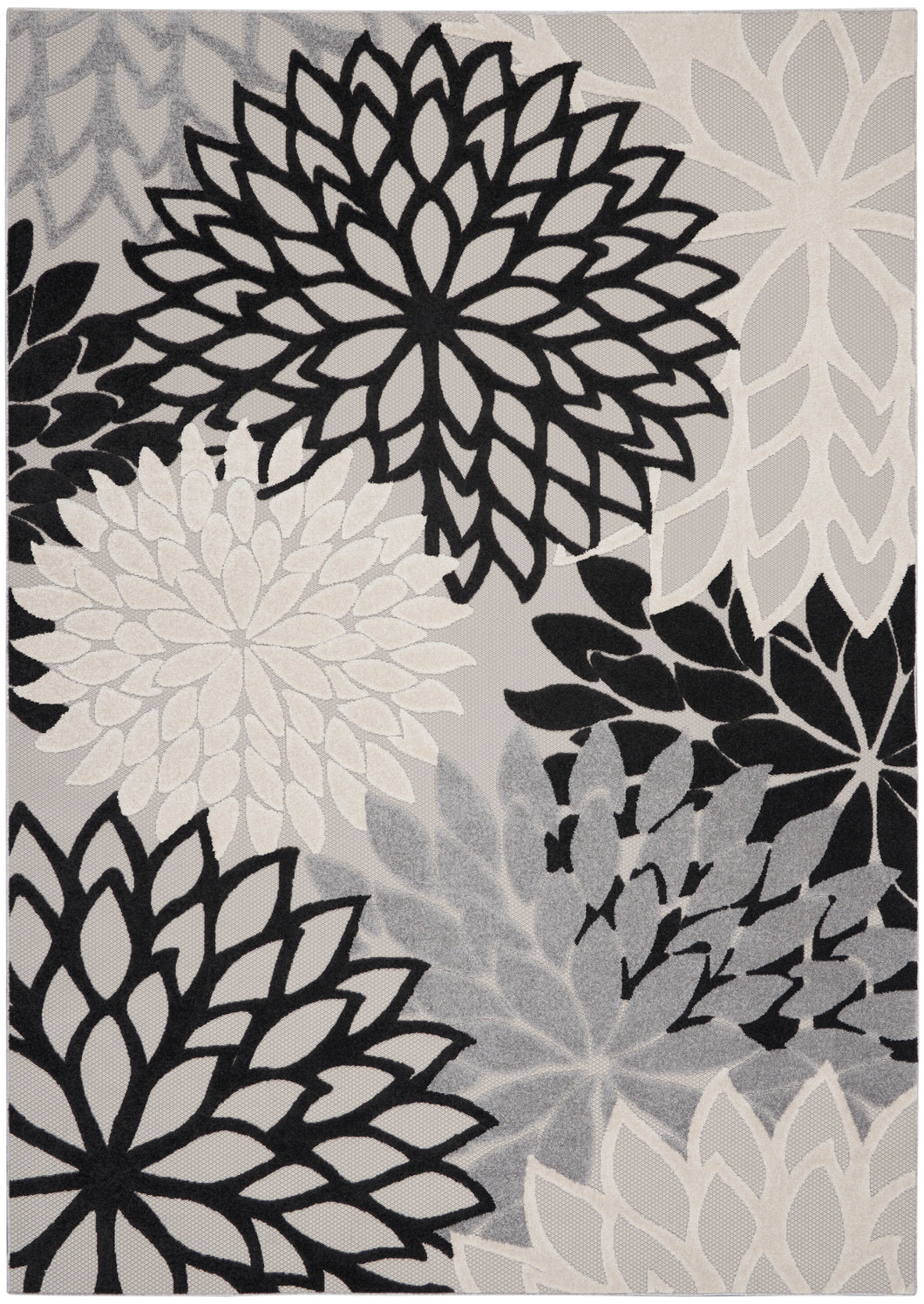 Nourison Aloha 8' x 11' Area Rug ALH05 Black White