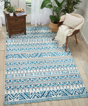 Load image into Gallery viewer, Nourison Kamala DS503 Blue and White 5&#39;x7&#39; Area Rug DS503 Ivory/Blue
