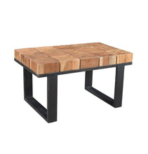 Load image into Gallery viewer, Solid Acacia Wood Coffee Table with Iron Legs - GFURN
