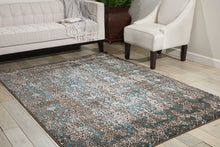 Load image into Gallery viewer, Nourison Karma KRM04 Blue and Brown 5&#39;x7&#39; Area Rug KRM04 Blue
