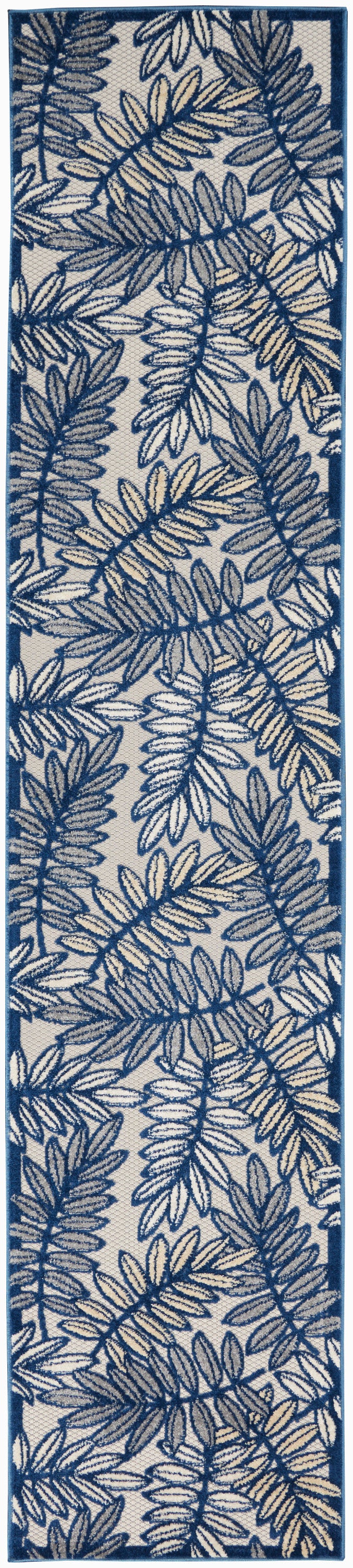 Nourison Aloha 2' x 10' Area Rug ALH18 Ivory/Navy