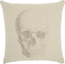 Load image into Gallery viewer, Nourison Life Styles Printed Skull Natural Throw Pillow DL510 20&quot;X20&quot;
