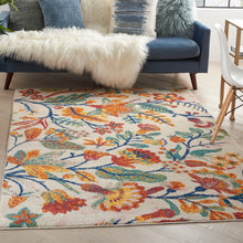 Load image into Gallery viewer, Nourison Allur 5&#39; x 7&#39; Ivory Multicolor Area Rug ALR09 Ivory Multicolor
