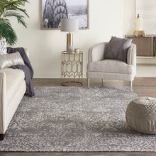 Load image into Gallery viewer, Nourison Damask 6&#39; x 9&#39; Area Rug DAS06 Dark Grey
