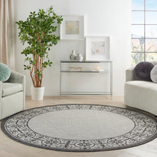 Load image into Gallery viewer, Nourison Country Side 8&#39; Round Area Rug CTR03 Ivory/Charcoal

