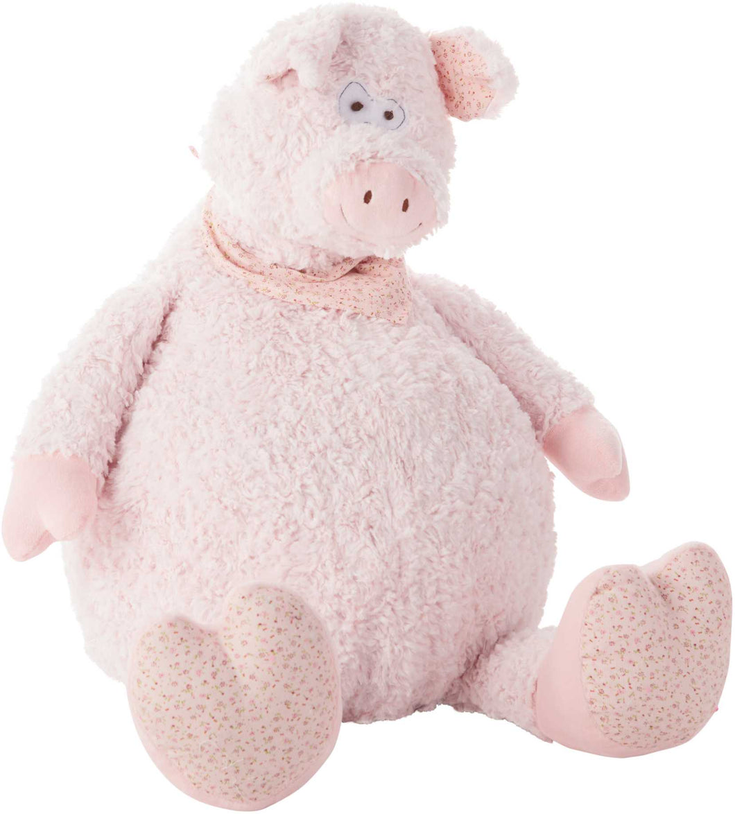 Mina Victory Plushlines Pink Pig Plush Animal Pillow Toy N1565 22
