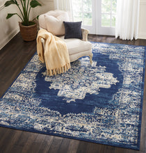 Load image into Gallery viewer, Nourison Grafix GRF14 7&#39;x10&#39; Navy Blue Area Rug

