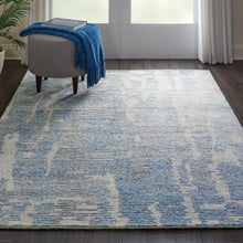 Load image into Gallery viewer, Nourison Ellora ELL01 Blue and Grey 5&#39;x8&#39; Modern Area Rug ELL01 Blue
