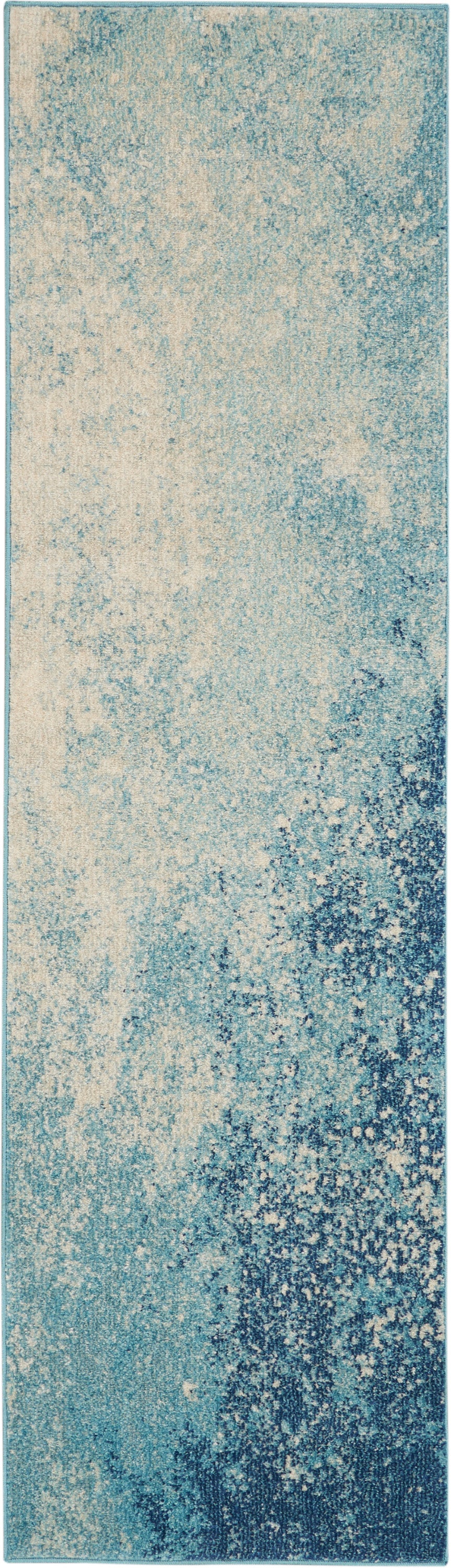 Nourison Passion 8' Runner Navy Light Blue Area Rug PSN10 Navy/Light Blue