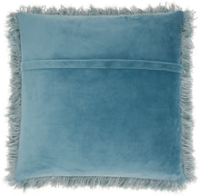 Load image into Gallery viewer, Mina Victory Yarn Shimmer Celadon Shag Throw Pillow TL004 20&quot; x 20&quot;

