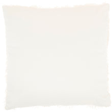 Load image into Gallery viewer, Mina Victory Faux Fur Poly Faux Fur Shag White Throw Pillow L0296 18&quot;X18&quot;
