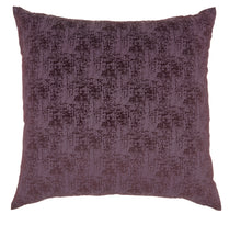 Load image into Gallery viewer, Mina Victory Life Styles Erased Velvet Plum Throw Pillow ET438 22&quot; x 22&quot;
