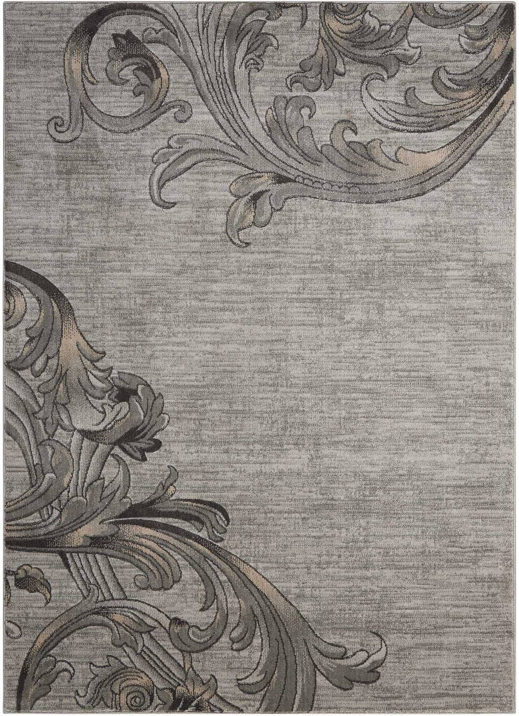 Nourison Maxell MAE05 Grey 8'x11' Oversized Rug MAE05 Graphite