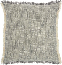 Load image into Gallery viewer, Nourison Life Styles Woven Fringe Grey Throw Pillow SH020 20&quot;X20&quot;
