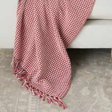 Load image into Gallery viewer, Mina Victory Cotton Red Throw Blanket SH470 50&quot;X60&quot;
