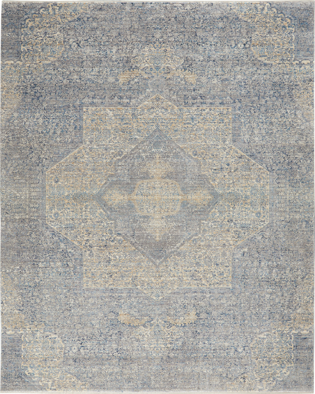 Nourison Lustrous Weave 10' x 13' Area Rug LUW04 Blue/Grey