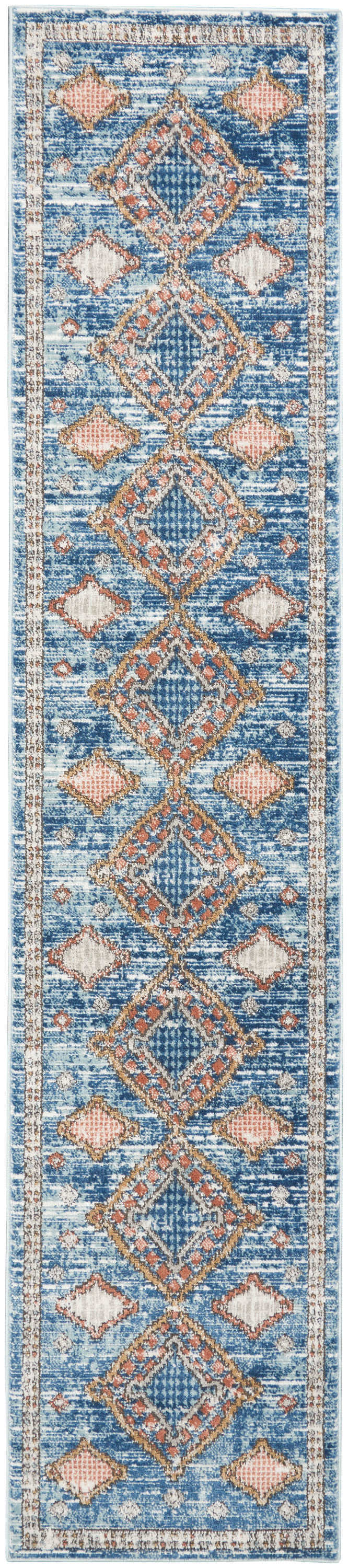 Nourison Concerto 10' Runner Area Rug CNC14 Blue