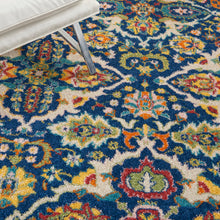 Load image into Gallery viewer, Nourison Allur 4&#39; x 6&#39; Navy Multicolor Area Rug ALR03 Navy Multicolor
