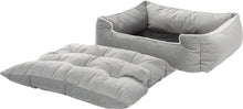 Load image into Gallery viewer, Mina Victory Grey Quilted Pet Bed BT901 25&quot; x 21&quot; x 7&quot;
