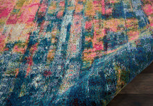 Load image into Gallery viewer, Nourison Celestial CES09 Blue Multicolor 8&#39;x11&#39; Oversized Rug CES09 Blue/Yellow
