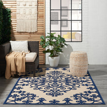 Load image into Gallery viewer, Nourison Aloha ALH12 Navy 5&#39;x8&#39; Indoor-outdoor Area Rug ALH12 Navy
