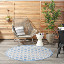 Load image into Gallery viewer, Nourison Aloha 4&#39; Round Area Rug ALH26 Blue/Grey
