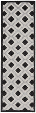 Load image into Gallery viewer, Nourison Aloha 2&#39; x 8&#39; Area Rug ALH26 Black White
