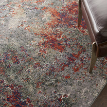 Load image into Gallery viewer, Nourison Artworks ATW02 Grey Multicolor 6&#39;x8&#39; Abstract Area Rug ATW02 Seafoam/Brick

