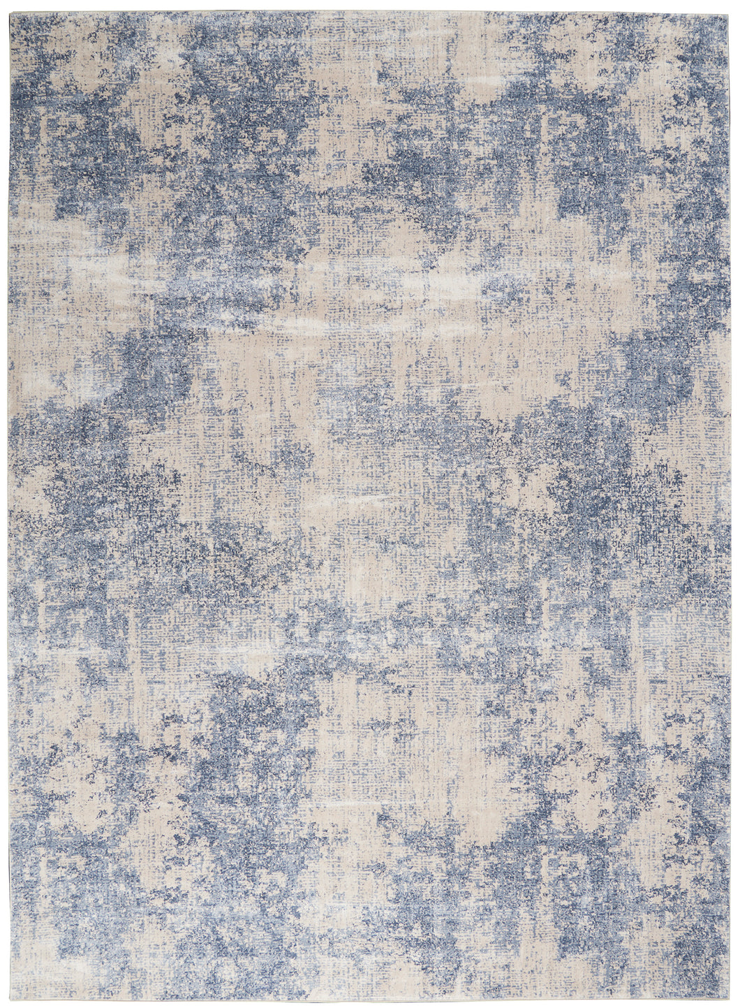 Nourison Silky Textures 9' x 13' Area Rug SLY01 Ivory/Blue