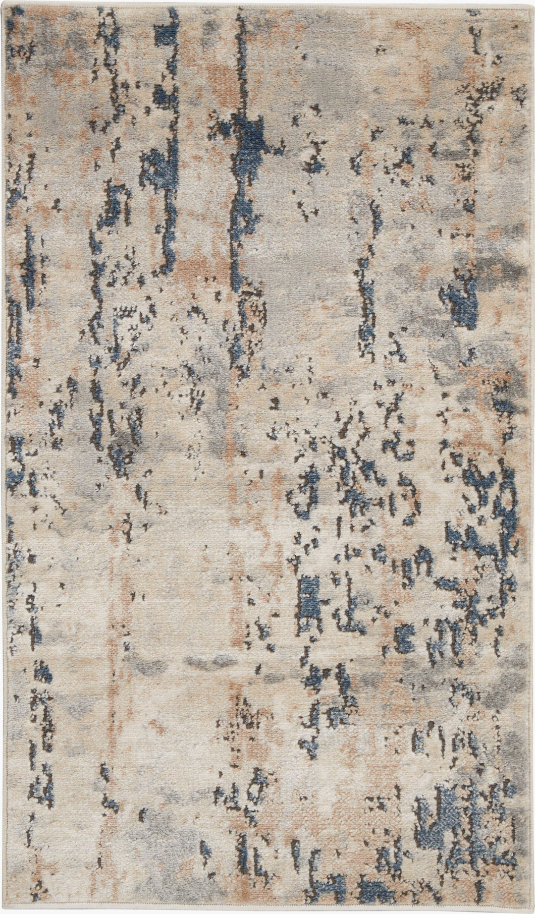 Nourison Quarry 2' x 4' Modern Area Rug QUA01 Beige/Grey