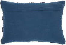 Load image into Gallery viewer, Kathy Ireland Pillow Pin Tuck Navy Throw Pillow AA242 - Lumbar 14&quot;X20&quot;
